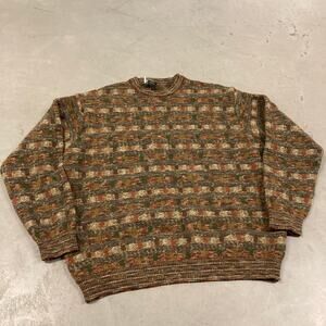 vintage y2k patterned sweater